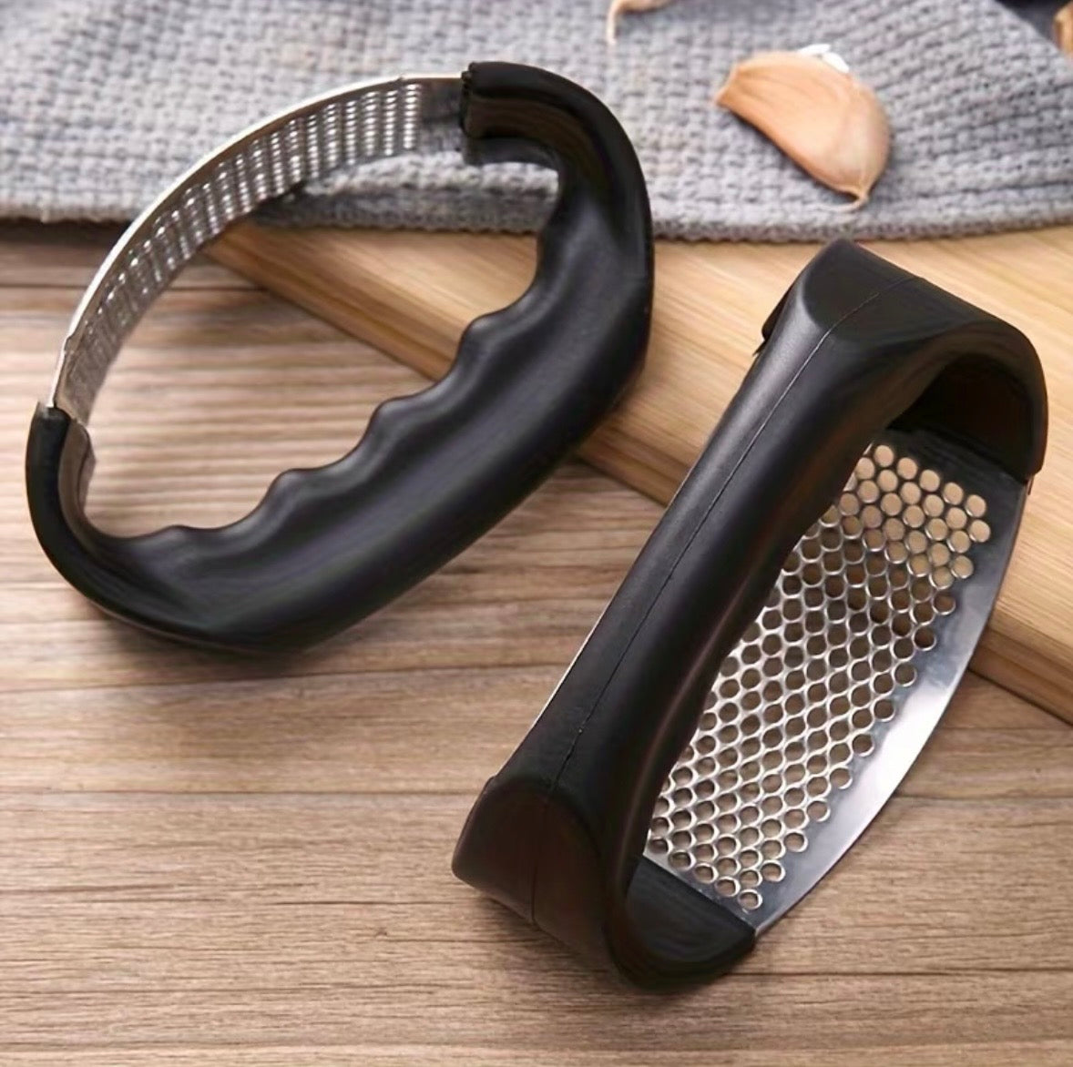 Heavy-Duty Stainless Steel Garlic Press