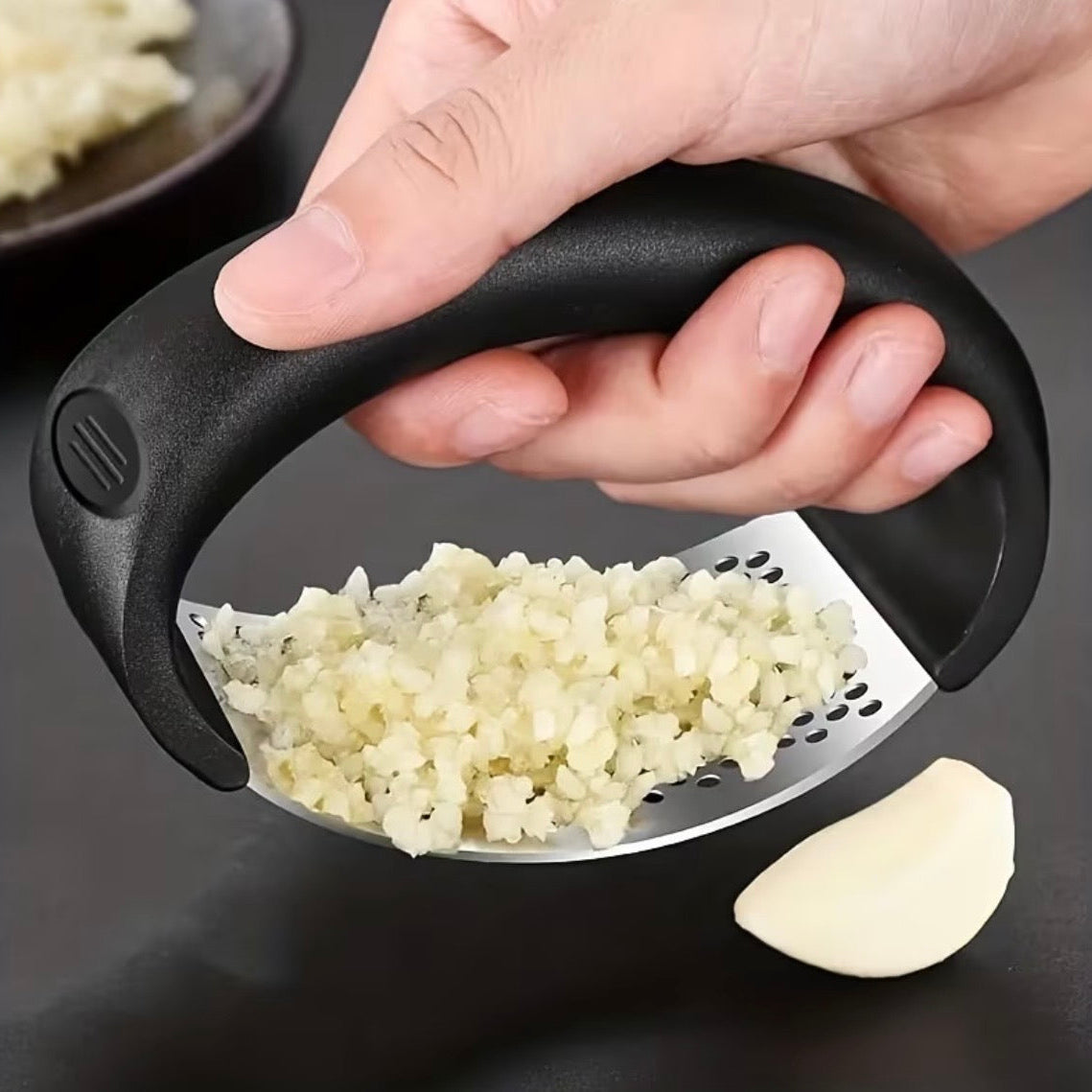 Heavy-Duty Stainless Steel Garlic Press
