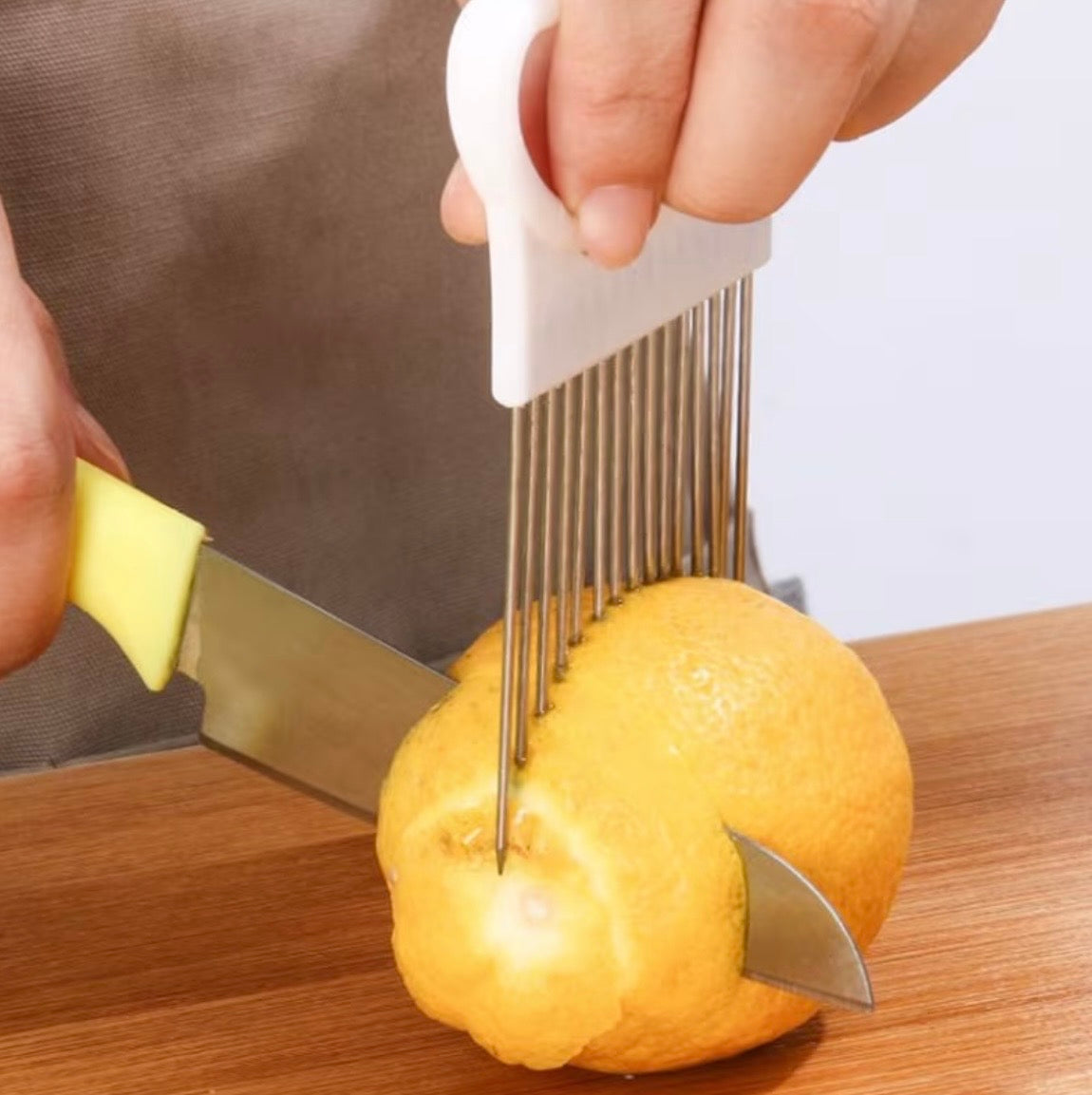 Stainless Steel Onion Needle Fork & Vegetable Slicer